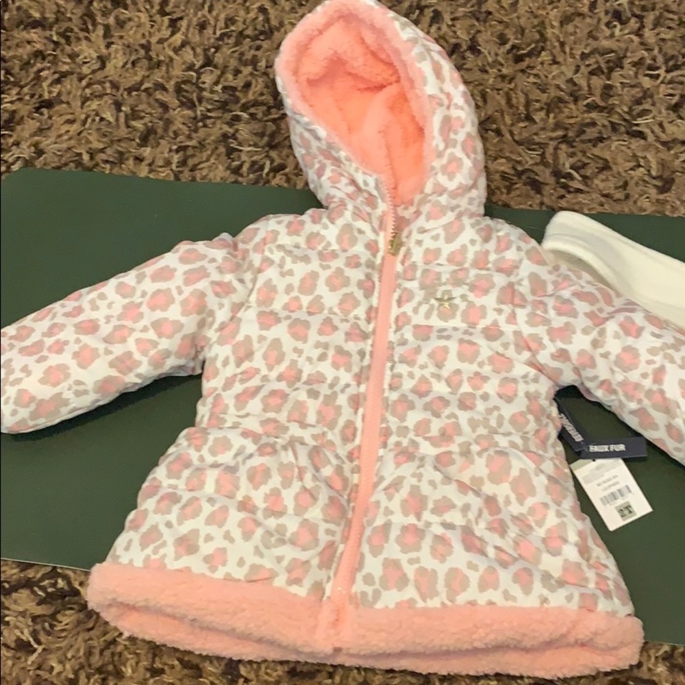 Oshkosh B’gosh reversible jacket and headband. 2T